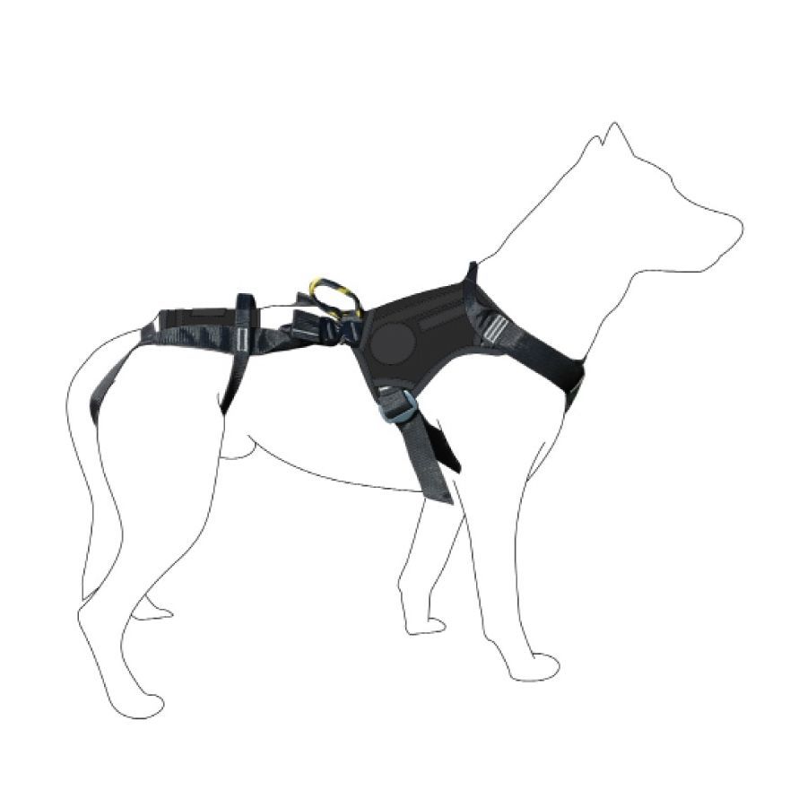 Harnais pour chien treuillable SALVATEX Noir / full black DIMATEX
