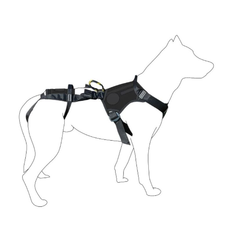 Harnais pour chien treuillable SALVATEX Noir / full black DIMATEX