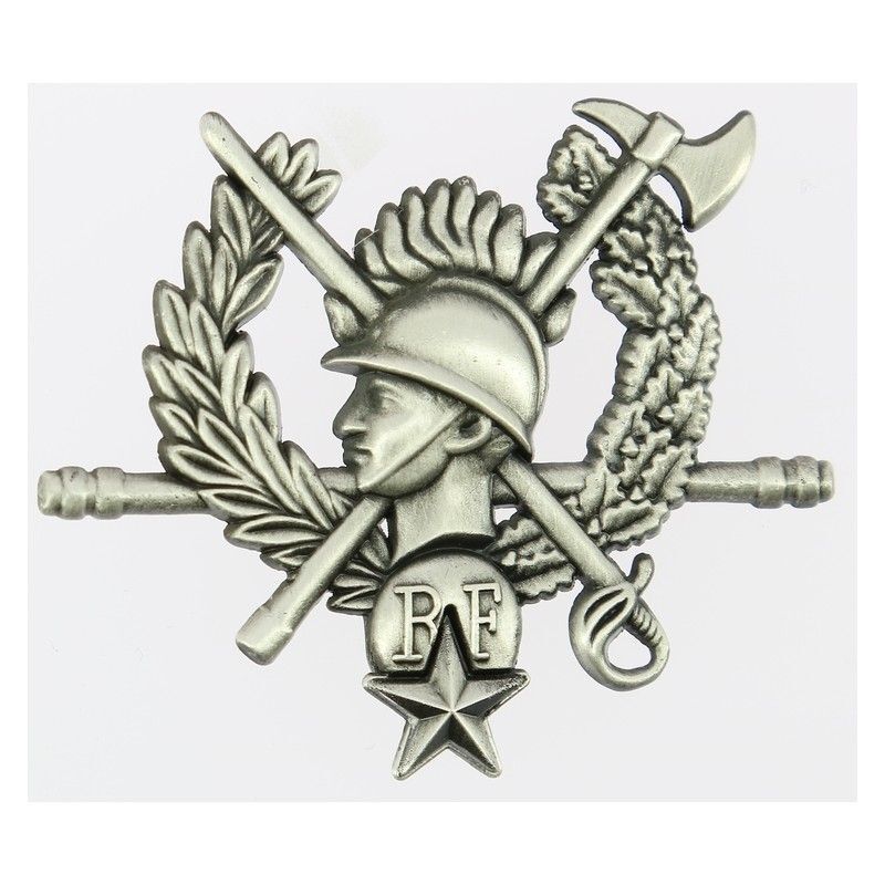 Insigne métal Chef de centre sapeurs-pompiers argent