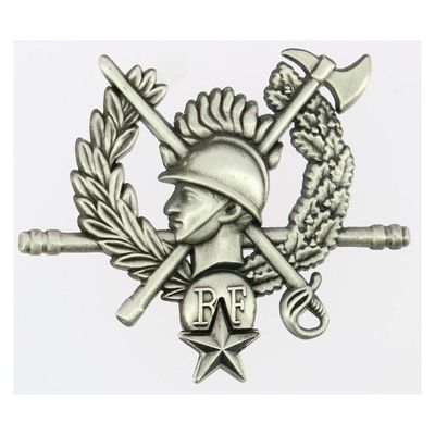 Insigne métal Chef de centre sapeurs-pompiers argent