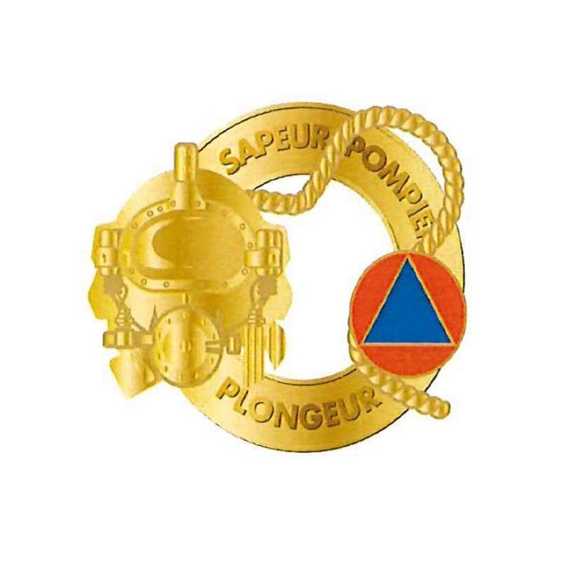 Insigne sécurité civile / sapeurs-pompiers SAL scaphandrier autonome léger conseiller technique SAL3 OR