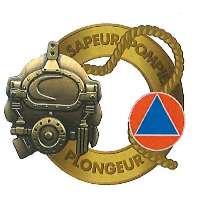 Insigne sécurité civile / sapeurs-pompiers SAL scaphandrier autonome léger SAL1 BRONZE