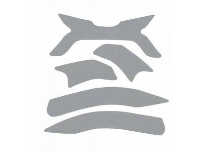 Kit 5 stickers / bandes de signalisation textile gris neutre pour casque F2XR MSA Kit 5 stickers / bandes de signalisation textile gris neutre pour casque F2XR MSA