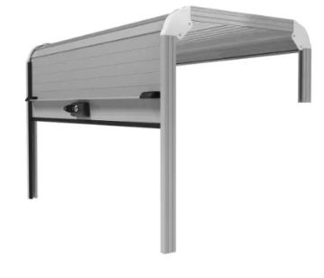 Rideaux aluminium repliable sous carrosserie pour véhicules incendie / industriels - personnalisable / sur mesure Rideaux aluminium repliable sous carrosserie pour véhicules incendie / industriels - personnalisable / sur mesure