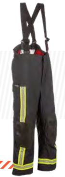 Surpantalon d'intervention textile marine multicouche avec bandes segmentées Niveau 2 sapeurs-pompiers  SIOEN