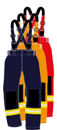 Surpantalon d'intervention textile sapeurs-pompiers niveau 1 bleu marine Triple Trim  ALTORISK
