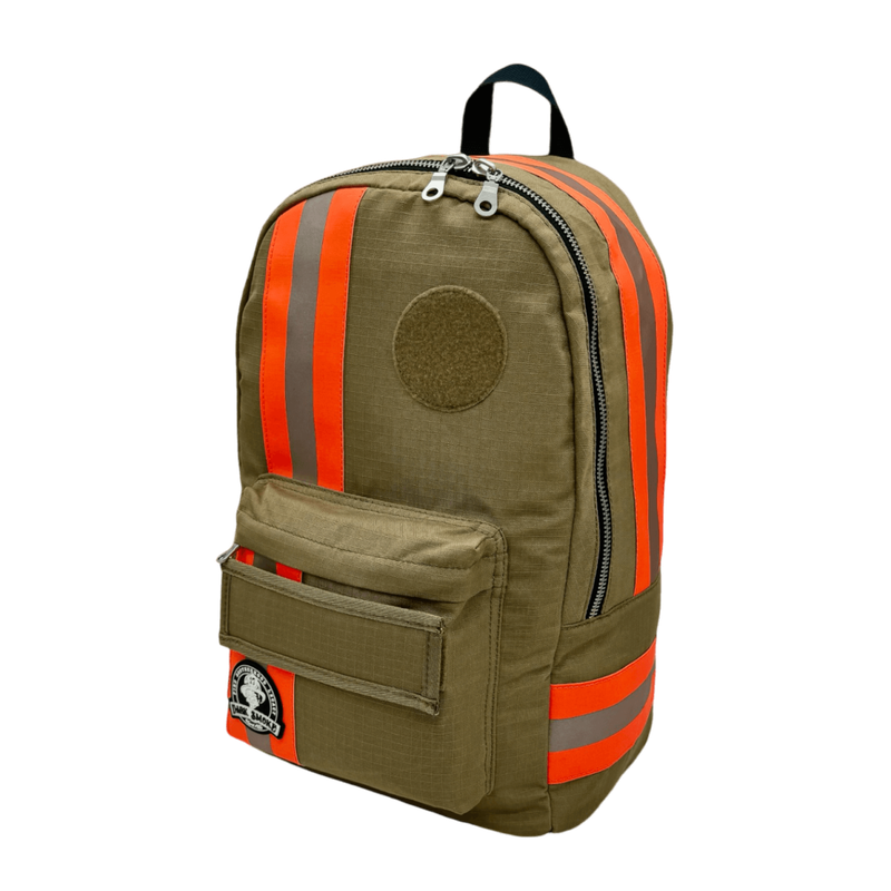 Sac à dos sable avec bandes réfléchissantes orange DARK SMOKE