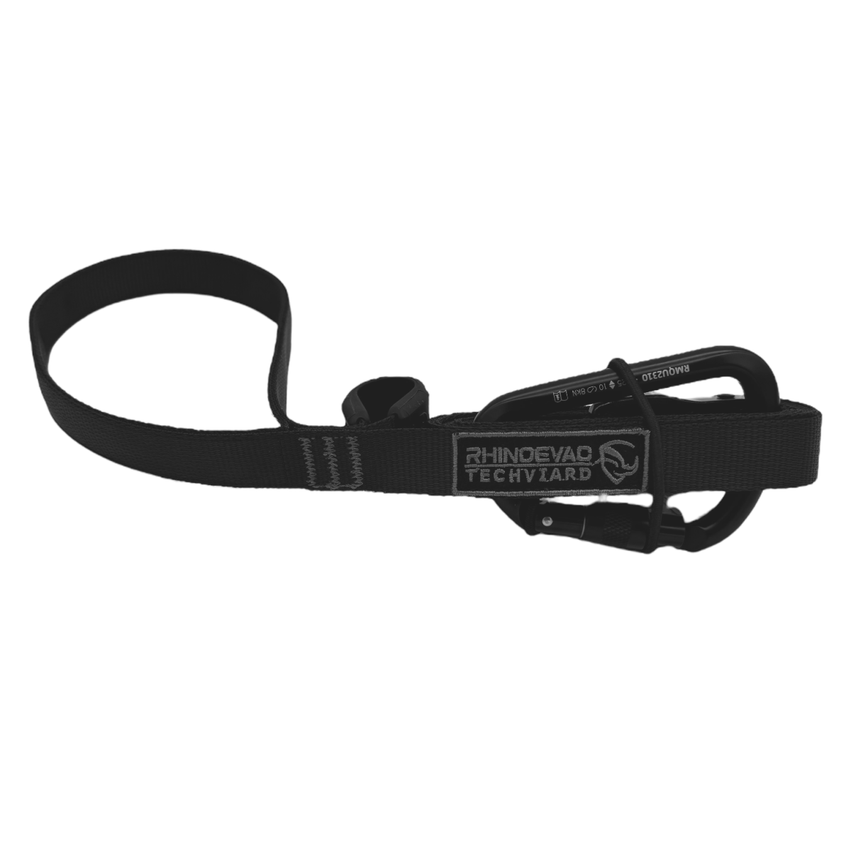 Sangle multifonctions TACTICAL FULL BLACK V2 avec 1 mousqueton RHINOEVAC