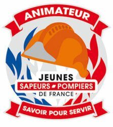 Insigne métal animateur JSP jeunes sapeurs-pompiers