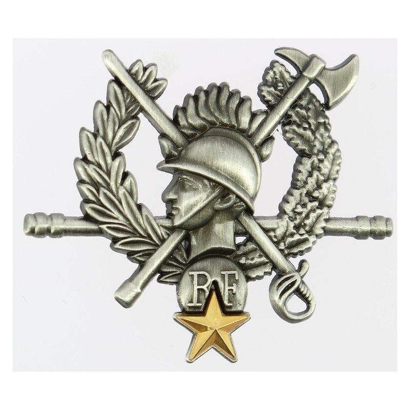 Insigne métal Chef de centre sapeurs-pompiers or