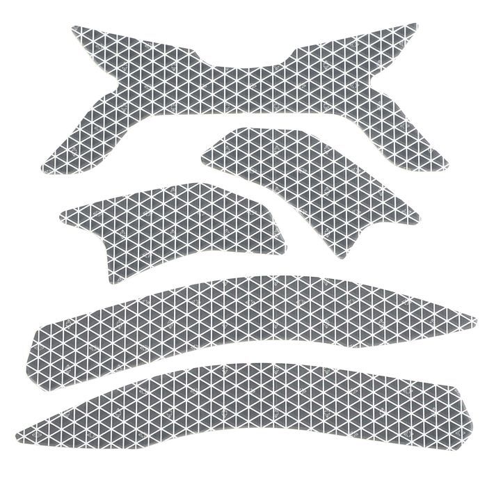 Kit 5 stickers / bandes de signalisation gris micro prismatique pour casque F2XR MSA