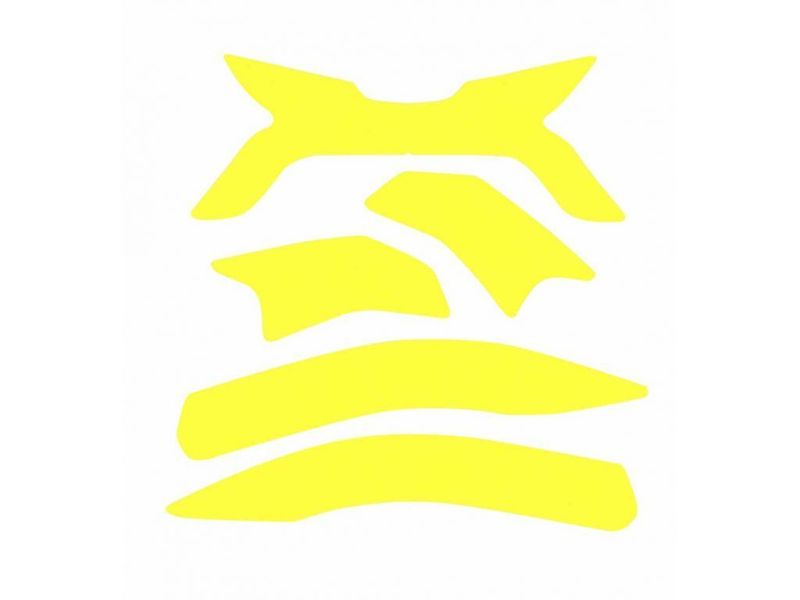 Kit 5 stickers / bandes de signalisation textile jaune neutre pour casque F2XR MSA