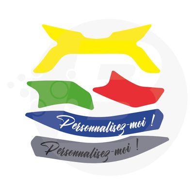 Kit 5 stickers / bandes de signalisation vinyle personnalisable casque F2XR  MSA