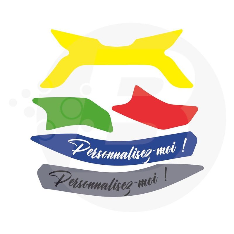 Kit 5 stickers / bandes de signalisation vinyle personnalisable casque F2XR  MSA