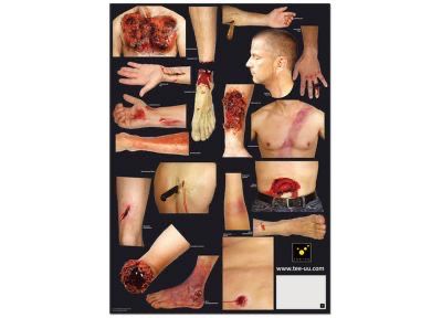 Kit de fausses blessures / plaies pour mannequin de sauvetage et d'entrainement CRASH & CARRY TEE-UU