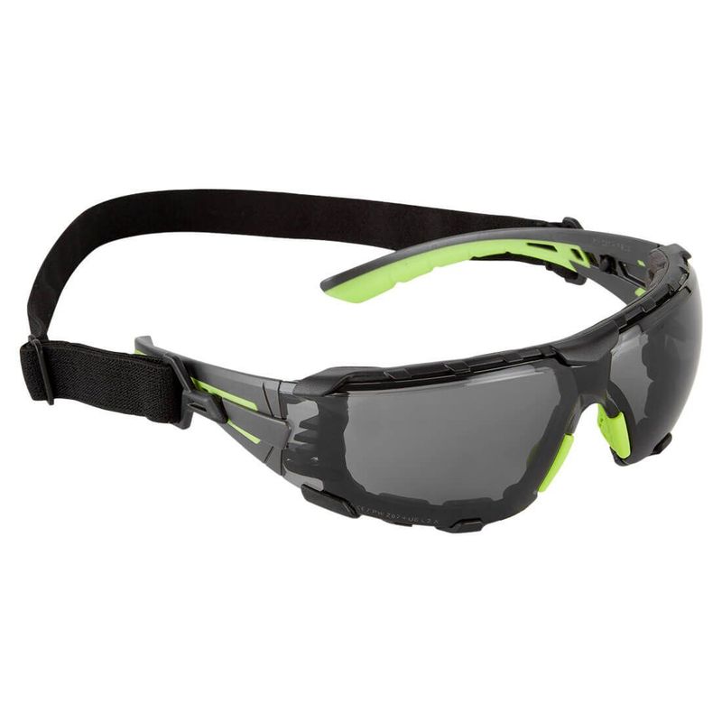 Lunettes de sécurité sangle Tech Look Lite KN (carton de 20) fumé Portwest