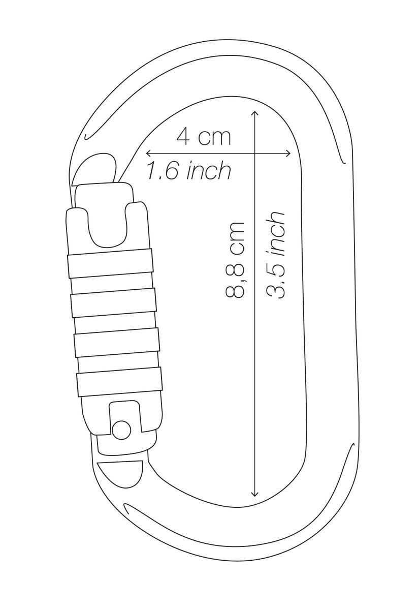 mousqueton OK ovale symétrique TRIACT-LOCK noir PETZL
