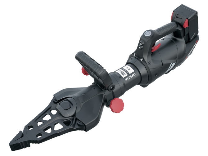 Outil combiné de forcement et désincarcération à batterie SPS 270 MK2 E-FORCE3 WEBER RESCUE Outil combiné de forcement et désincarcération à batterie SPS 270 MK2 E-FORCE3 WEBER RESCUE