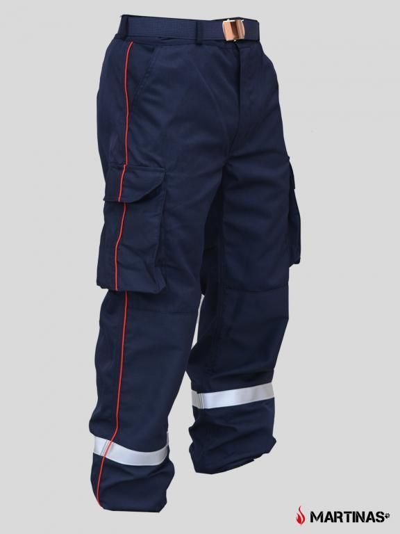 Pantalon F1 sapeurs-pompiers avec poches cuisses et passepoil MARTINAS