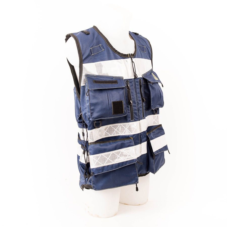 Gilet d'identification et d'intervention multipoches STAFF ACCESS bleu nuit  DIMATEX