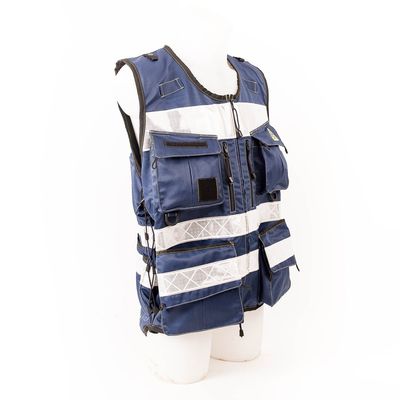 Gilet d'identification et d'intervention multipoches STAFF ACCESS bleu nuit  DIMATEX