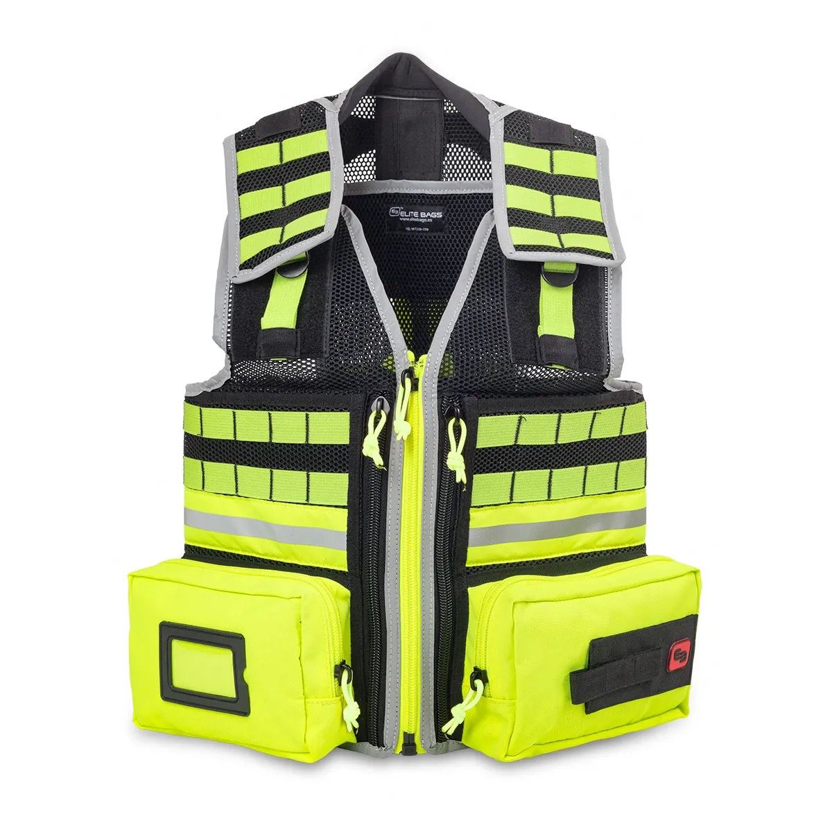 Gilet d’intervention multi poches E-VEST’S jaune ELITE BAGS