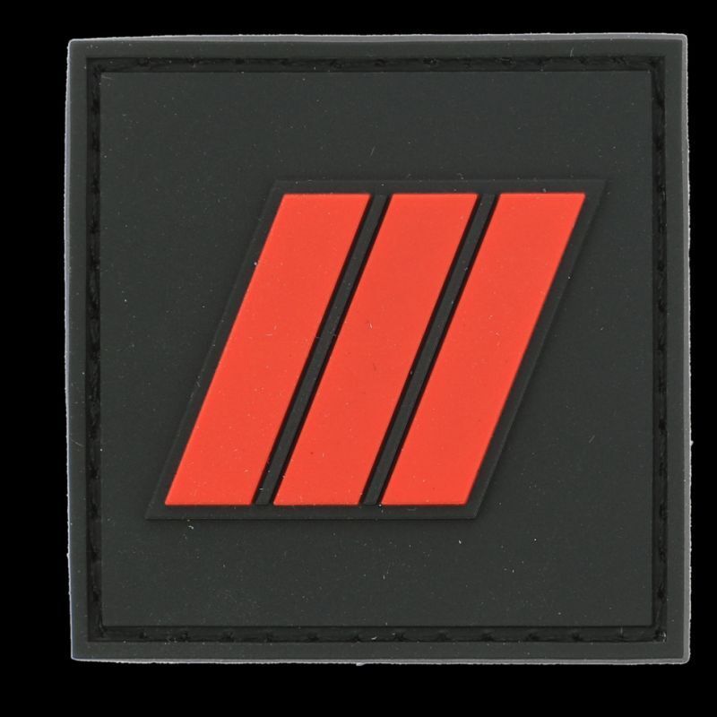 Grade / galon PVC caporal-chef sapeurs-pompiers sur velcro