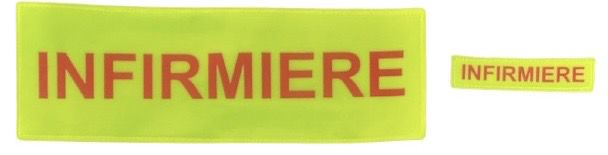 Dossard bandeau FLAP et bande patronymique INFIRMIERE BG-SAFETY