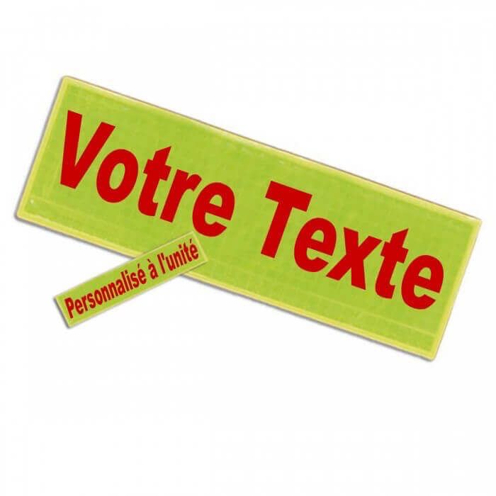 Dossard bandeau FLAP et bande patronymique personnalisable BG-SAFETY