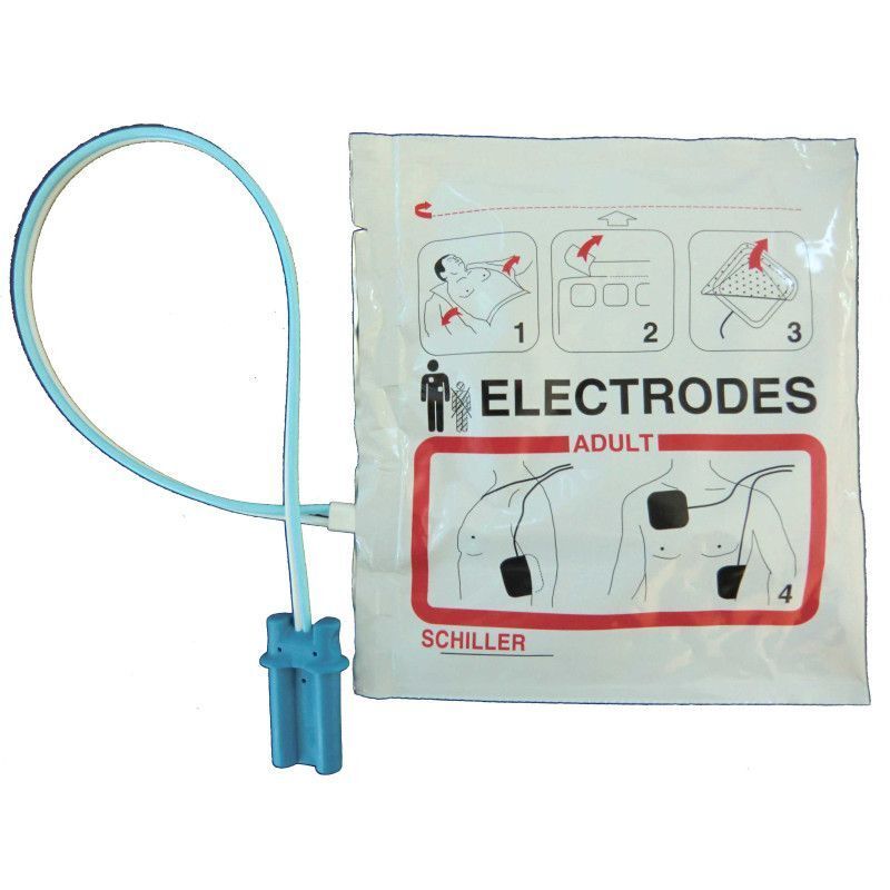 Electrodes défibrillateur pré-connectées adultes FRED EASY SCHILLER
