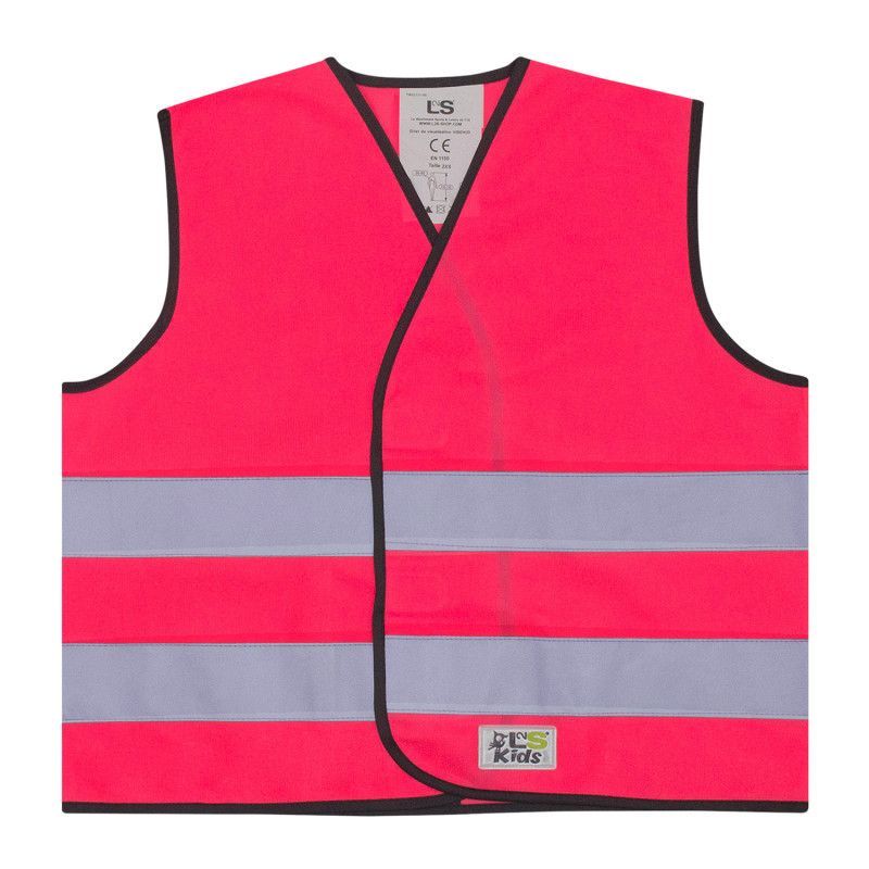 Gilet de visibilité enfants EN 1150 rose fluo VISIONKID T2S