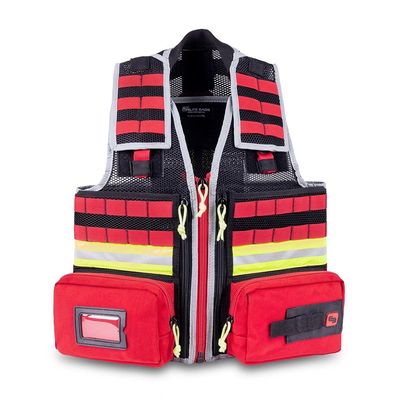 Gilet d’intervention multi poches E-VEST’S rouge ELITE BAGS