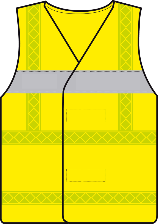 Gilet haute visibilité jaune bandes microprisme jaune personnalisable CODUPAL