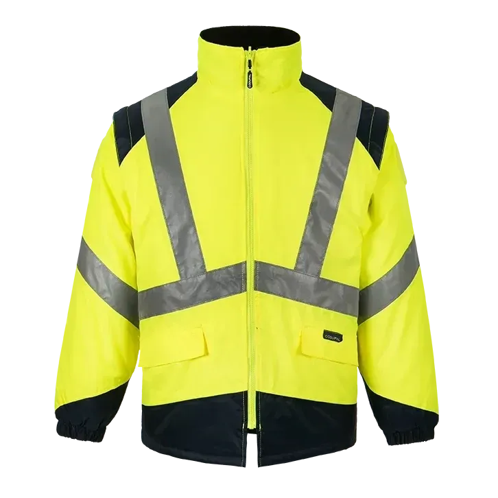 Blouson ELYSE B haute visibilité jaune manches amovibles CODUPAL