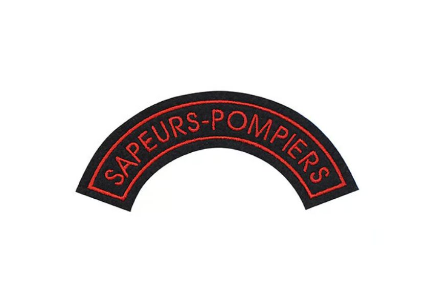 Ecusson Demi lune sapeurs-pompiers pour vareuse de cérémonie BG-SAFETY