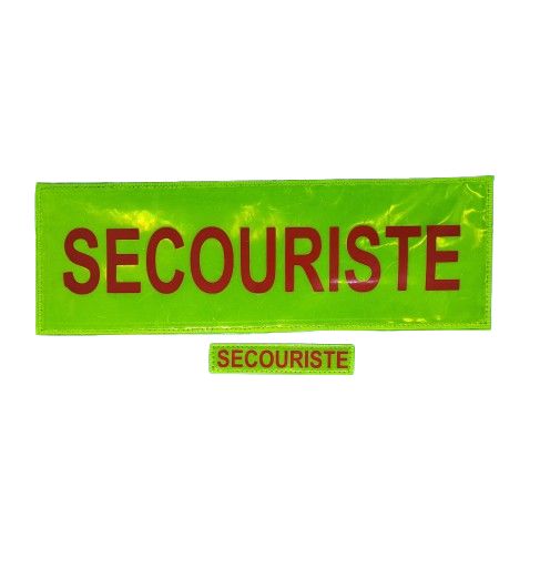 Dossard / bandeau FLAP et bande patronymique SECOURISTE BG-SAFETY