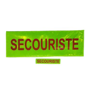 Dossard / bandeau FLAP et bande patronymique SECOURISTE BG-SAFETY