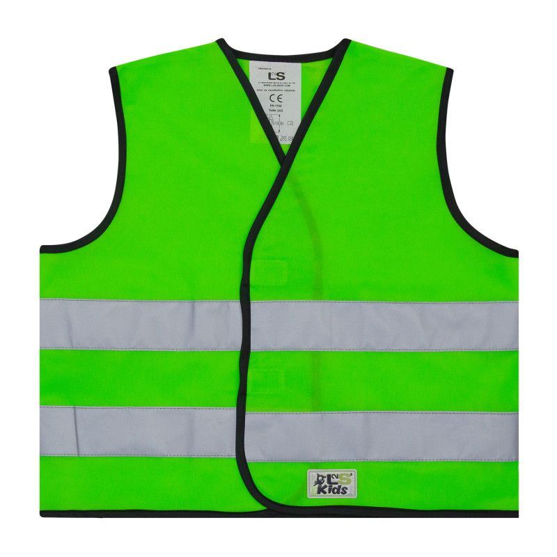 Gilet de visibilité enfants EN 1150 vert fluo VISIONKID T2S