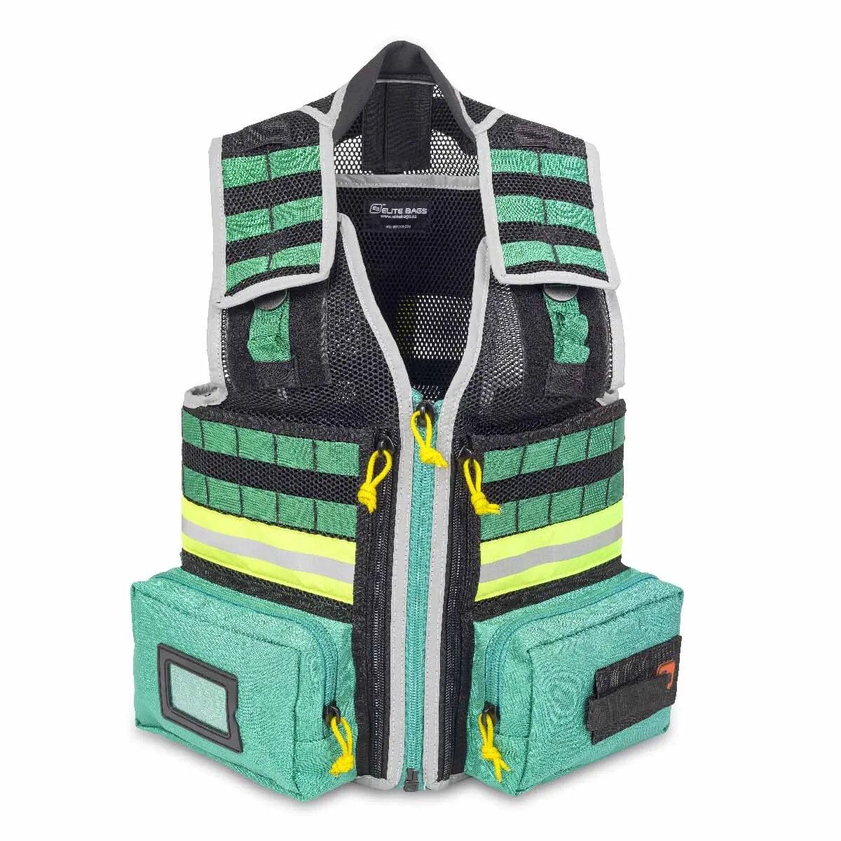 Gilet d’intervention multi poches E-VEST’S vert ELITE BAGS