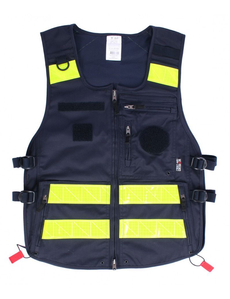 Gilet tactique technique multipoches YCON bleu marine FIRST AID DESIGN