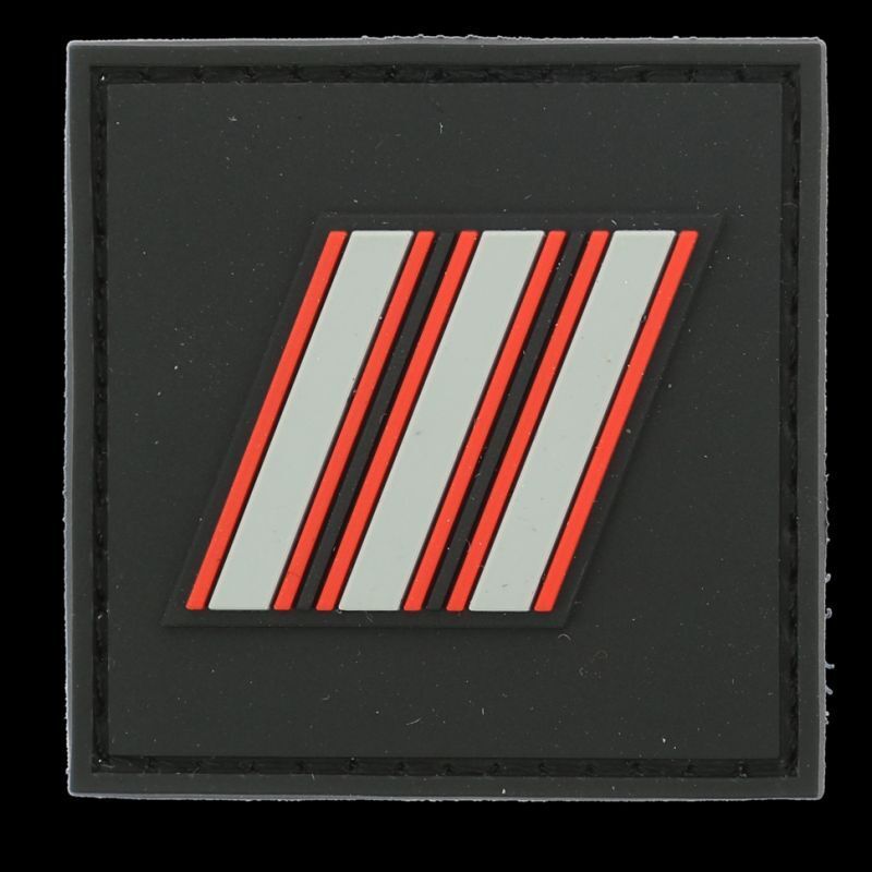Grade / galon PVC sergent-chef sapeurs-pompiers sur velcro