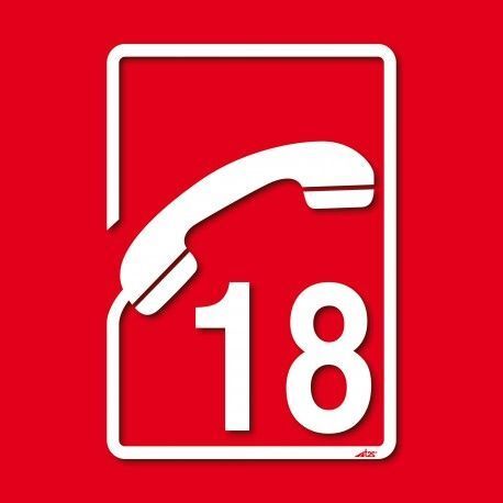 Adhésif  sérigraphie véhicule Téléphone 18 sapeurs-pompiers