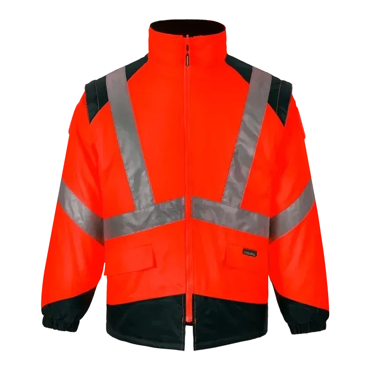 Blouson ELYSE B haute visibilité rouge manches amovibles CODUPAL