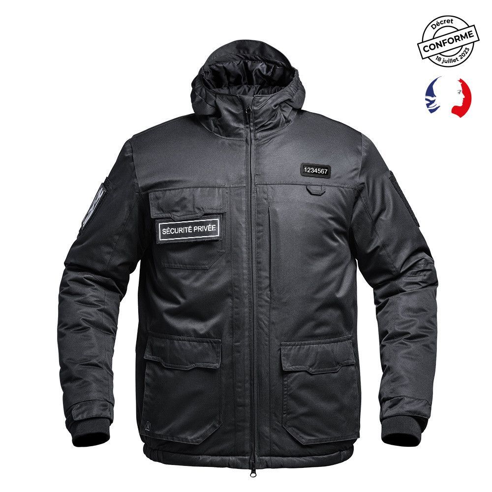 Blouson Hardshell SÉCU-ONE WF 150 flap Sécurité Privée noir A10 EQUIPMENT