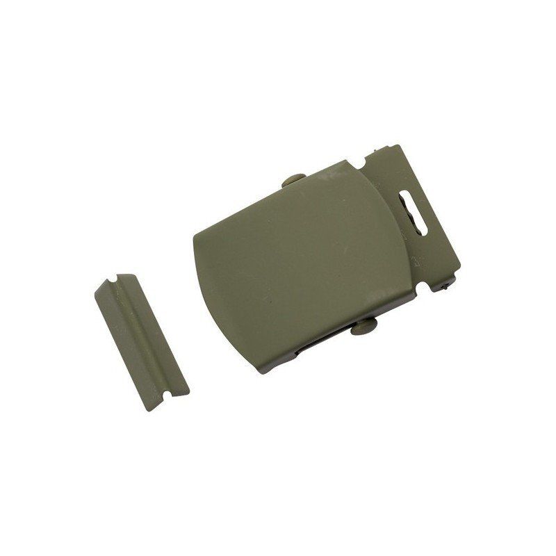 Boucle et embout ceinture vert armée