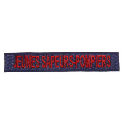 Bande patro JEUNES SAPEURS-POMPIERS rouge velcro bleu marine