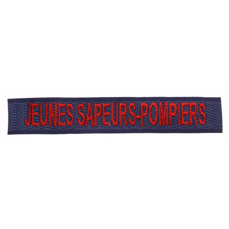 Bande patro JEUNES SAPEURS-POMPIERS rouge velcro bleu marine