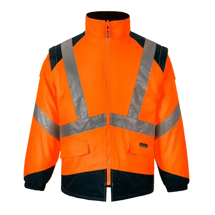 Blouson ELYSE B haute visibilité orange manches amovibles CODUPAL