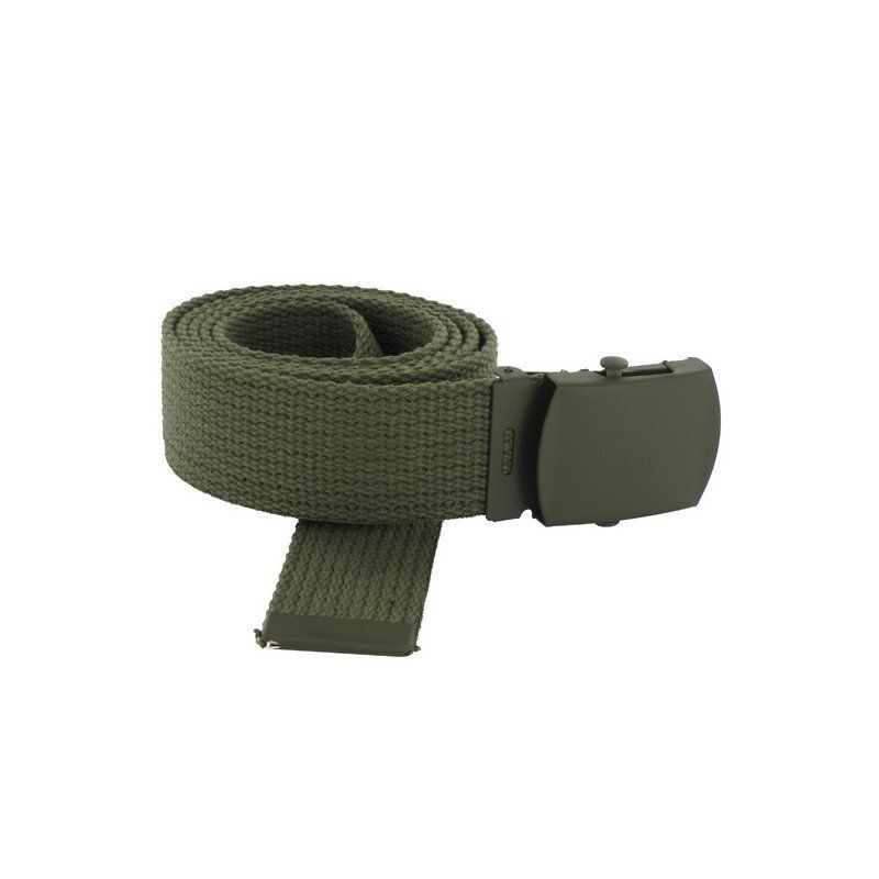 Ceinture tresse vert armée boucle vert armée