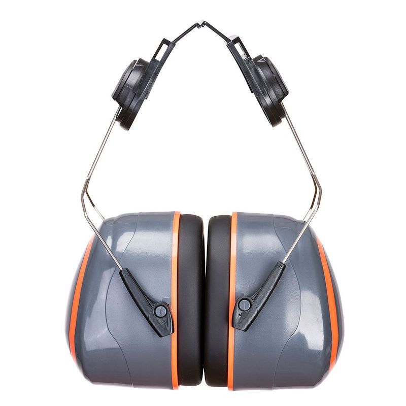 Coquilles anti-bruit HV Extreme monté sur casque gris/orange PORTWEST